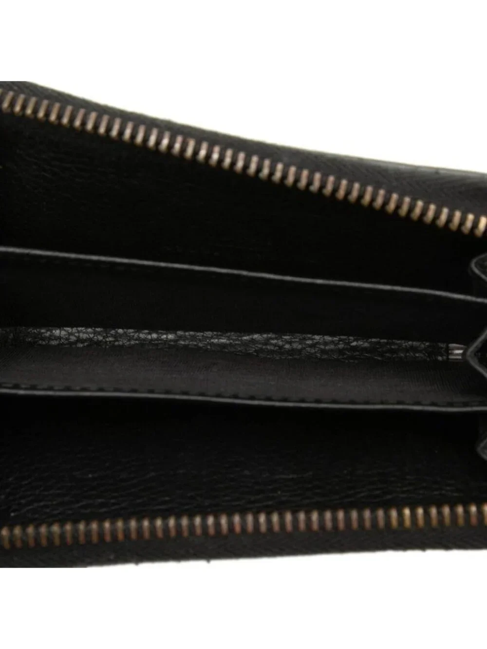 Gucci Interlocking GG Logo Zip Around Coin Purse Black Leather - Picture 4 of 5